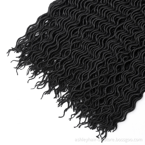 18 Inch 100% Synthetic Hair Extensions Goddess Wavy Curly Faux Crochet Locs